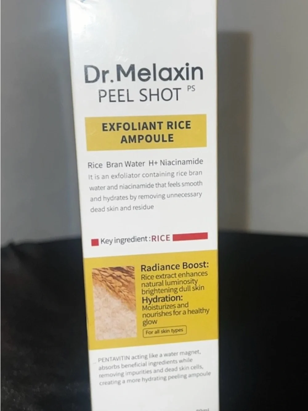 Dr. Melaxin Peel Shot Exfoliant Rice Ampoule 80ml – White Rice